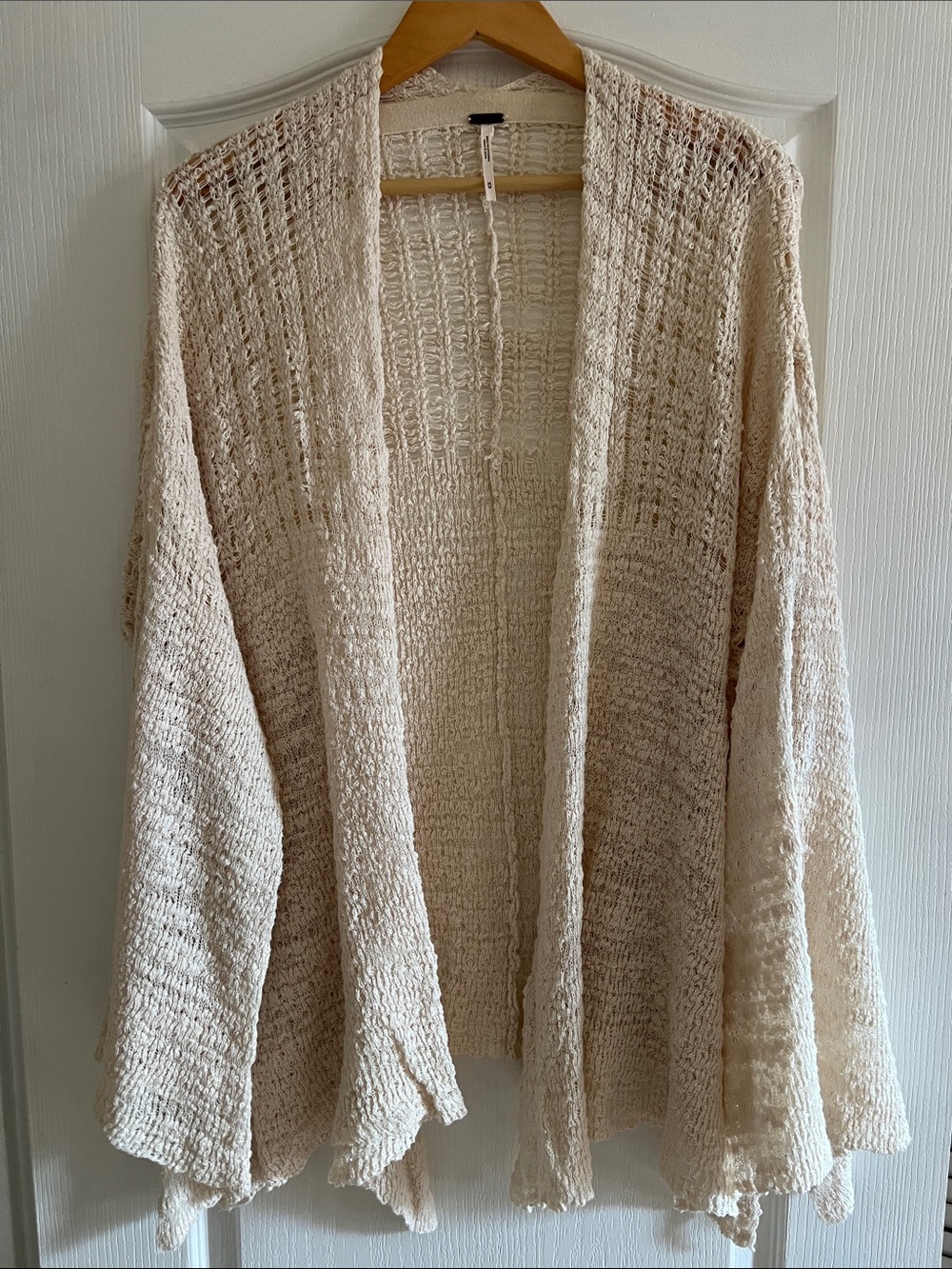 🪐Free People Open-Front Cream Knit Cardigan🪐